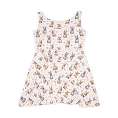 Featuring adorable bunnies and hearts in a charming watercolor-style print, this dress is perfect for any bunny lover. Made from soft and lightweight material, this dress is perfect for showing off your love for these small animals. Whether it's hitting the town or lounging around, this skater dress brings an unmatched flair to any woman's wardrobe. Made with a high-quality, 290gsm fabric blend that is 83% polyester, 17% spandex, it's comfy, stretchy and a perfect match to any occasion. It'll be Adorable Bunnies, Bottle Garden, Bunny Lovers, Small Animals, Dress Jewelry, Women's Wardrobe, Cute Bunny, Skater Dress, Kids Dress