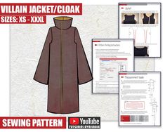 the sewing pattern is shown with instructions to make it