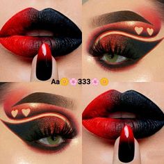 Red Dramatic Eye Makeup, Goth Eye Makeup, Holloween Makeup, Halloween Eye Makeup, Halloween Makeup Inspiration, Eye Makeup Pictures, Makijaż Smokey Eye, Halloween Makeup Easy, Eye Makeup Designs