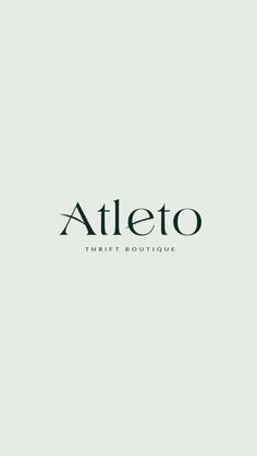 the logo for ateto, an italian boutique that sells high end clothing and accessories