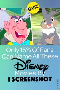 an advertisement for disney movies with the same character as peter rabbit and other cartoon characters