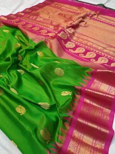 Saree Colours, Normal Blouse, Gadwal Silk Sarees, Gadwal Sarees, Silk Saree Blouse Designs Patterns, Saree Kanchipuram, Simple Saree Designs