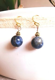 Blue Gemstone Earrings Gold Drop Earrings Kyanite Jewelry Boho Blue Stones Earrings Healing Crystal Jewelry Beaded Gold Boho Earrings Stones Earrings Stones, Kyanite Earrings, Kyanite Jewelry, Blue Gemstone Earrings, Stones Earrings, Gemstone Earrings Gold, Gemstone Drop Earrings, Boho Style Earrings, Boho Blue