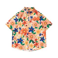 Gender:Unisex Edition type:Loose Elasticity:No-Elasticity Hem Type: Regular Hem Collar/Neckline:Lapel Sleeve:Short Sleeve Thickness:Light-weight Design Elements:Retro Floral Print Style: Casual Material:Polyester Washing Mode: Machine Wash Size:M-2XL Weight:250G Theme:Fit for Women and Mens Spring Outfits/Summer Outfits/Fall Outfits Occasion: Outdoor /Home /Daily /Casual/Festival/Workwear/Street/Travel/holiday/vacation/Beach Size Length Bust Shoulder Sleeve cm inch cm inch cm inch cm inch M 71 2 Casual Orange Shirt For Summer, Casual Multicolor Short Sleeve Shirt For Beach, Casual Multicolor Short Sleeve Beach Shirt, Summer Orange Shirt For Beach, Summer Orange Beach Shirt, Orange Summer Beach Shirt, Orange Short Sleeve Hawaiian Shirt For Spring, Orange Cotton Camp Shirt For Summer, Multicolor Short Sleeve Shirt For Spring Vacation