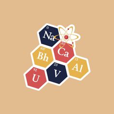 the chemical symbol for nacline is shown on top of several hexagonals