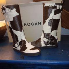 Hogan Cow Hide Sneakers Boots, Real Cow Hide. Size 35.5 / 5.5 Cow Hide Shoes, Hogan Shoes, Ethiopian Opal Ring, Hogan Sneakers, Cow Hide, Sneaker Heels, Heel Boots, Sneakers Boots, High Heel Boots