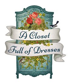 a close full of dresses sign with flowers and birds