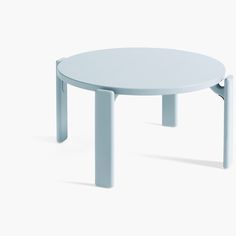 a small white table with two legs on the top and one leg extended to the side