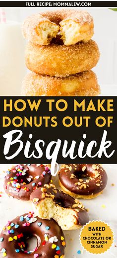 Bisquick Donuts Bisquick Donuts Baked, Easy Bisquick Recipes Desserts, Bisquick Donuts Air Fryer, Desserts Made With Bisquick, Homemade Donuts Biscuits, Bisquick Doughnuts Recipes, Bisquick Donuts Fried, Quick Bisquick Recipes, Bisquick Sweets