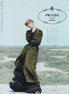 Prada Advertising, Prada Campaign, Eco Goth, 90s Prada, Fashion Ads, Prada Women, 90s Supermodels, High Fashion Editorial