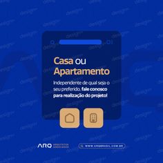 the back side of a blue card that says casa ou appartamento