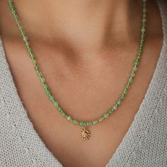 Want to save 15% off your first order? Sign up for our newsletter by visiting our website and filling out the pop up form. Receive a code by email, then send us that code through Etsy messages to save 15% off your ETSY order, sign up here: www.earthlyabundancejewelry.com  Chrysoprase opens, activates and energises the heart and sacral chakras, balances yin-yang energy, and brings Universal energy into the physical body. It induces deep meditative states, and imparts a sense of being a part of th Chrysoprase Necklace, Chrysoprase Jewelry, Universal Energy, Yang Energy, Gemstone Properties, Wire Jewelry Tutorial, Cotton Gift Bag, Gemstone Beaded Necklace, Les Chakras