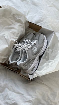 new balance 530 light grey Shoe Aesthetic, New Balance Shoe, Balance Sneakers, Girly Shoes