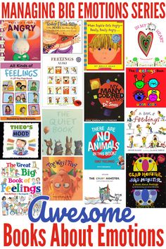 books about emotions and feelings with the title, managing big emotions series awesome books about emotions