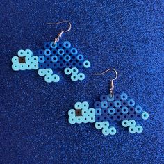 New Handmade Perler Bead Sea Turtle Earrings. Sea Turtles Are About 1.25 Inches In Height And 2.25 Inches In Width. Pony Bead Turtle, Turtle Fuse Beads, Perler Turtle, Beach Perler Beads, Sea Perler Beads, Perler Beads Sea Turtle, Perler Bookmark, Turtle Perler Bead Pattern, Perler Bead Art Ideas