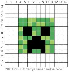 an image of a green and black square in the middle of a graphing sheet