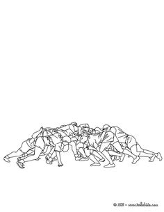 a line drawing of people playing soccer