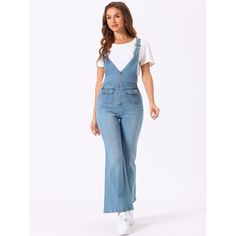 The denim fabric in suspender design, is stretchy and breathable to wear. This jumpsuit can also provide you with the perfect fit for all day long and show your slender figure. The straight leg design with the zip front and flap pockets, greatly adds a stylish look to your suspender and makes you outstanding in the crowd. Pair this with your favorite shirts, jackets, tops, and blouses, and match well with sneakers, flats, and boots for a chic look. Casual Blue Jumpsuits And Rompers With Suspenders, Casual Blue Overalls With Suspenders, Casual High Waist Overalls With Suspenders, Cotton Denim Overalls With Suspenders, Blue Denim Jumpsuit With Suspenders, Cotton Denim Jumpsuit With Suspenders, Casual Denim Bib Front Jumpsuit With Suspenders, Casual Denim Jumpsuit With Suspenders And Bib Front, Casual Denim Jumpsuit With Suspenders