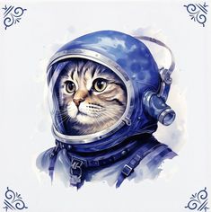 a cat wearing a space suit and helmet