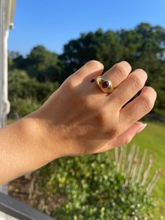 Beautiful GIA certified Burmese ruby ring in a 14k bezel setting. Weight is a comfortable 5gr and a US size 7.5 (easily sizable). According to GemGuide the wholesale price for a Burmese ruby is ~4000$/ct for a loose stone so this is a rare opportunity for extending your collection by a heirloom piece. Modern Ruby Ring With Polished Finish, Modern Ruby Ring With Bezel Setting, Modern 14k Gold Ruby Ring, Classic Ruby Ring With Tension Setting, Classic Round Ruby Ring With Tension Setting, Ruby Signet Ring With Polished Finish For Promise, Round Polished Lab-created Ruby Ring, Heirloom Style Ruby Ring, Classic Ruby Ring With Bezel Setting