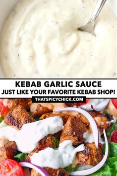 the keba shop garlic sauce is just like takeaway and it's delicious