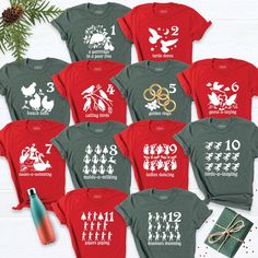 12 Days Of Christmas Shirt, Christmas Matching Shirt, Christmas Shirt, Christmas Family Shirts, Christmas T-shirt, Matching Holiday Shirt. Hi! Welcome to our store. It's good to see you here. Our aim is to offer you first-class clothing in your most beautiful moments with our graphic t-shirts that we designed or designed with your ideas. I am sure you will like our designs for your family, friends and you. IMPORTANT MATTERS FOR ORDERING: 1-) Please check and review all photos. 2-) Our sizes are Xmas Outfit, Class Outfit, Christmas Matching, Good To See You, Group Shirts, Family Party, Family Christmas Shirts, Holiday Shirt, Family Parties