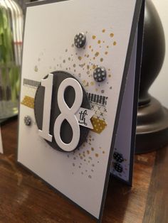 a close up of a greeting card on a table