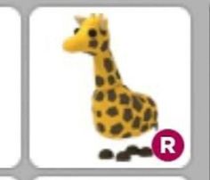 a cartoon giraffe is shown with the letter r