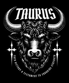 a bull with horns and stars on it's head, in the middle of a black background