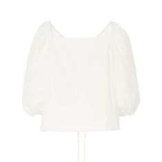 Cult Gaia 'Aurel' top in white linen and cotton blend. Features a tie front closure and puff sleeves. Brand = Cult Gaia Condition = 8/10, Very good. Size = Large Material = 45% Linen, 55%Cotton SKU = 16411-30 White Blouse With Tie Sleeves For Daywear, Summer Cotton Puff Sleeve Top With Gathered Sleeves, Summer Cotton Tops With Gathered Sleeves, Summer Puff Sleeve Top With Tie Sleeves, White Chic Tops With Tie Sleeves, Elegant Cotton Top With Tie Back, Chic White Tops With Tie Sleeves, White Blouse With Tie Sleeves For Brunch, Elegant Cotton Tops With Tie Back