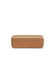 Cara Make Up Bag Tan Soft Leather Leather Colombia South America, Make Up Bag, Gold Zipper, Carry On Bag, South America, Soft Leather, Makeup Bag, The Go, Carry On