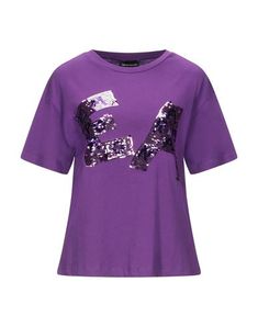 Jersey Sequins Logo Solid color Round collar Short sleeves No pockets Small sized Armani Tshirt, Armani Women, Emporio Armani Women, Round Collar, Tshirts Online, Shirts & Tops, Emporio Armani, Shirt Online, Color Purple