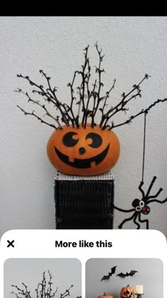 an image of halloween decorations on the wall with text that reads, more like this