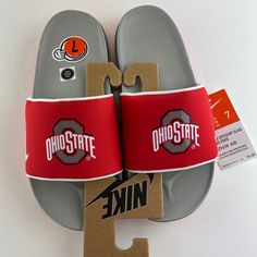 Nike Offcourt Slide Men's Size 7 Ohio State Cz9678-600 Osu Buckeyes Beach Sandal Brand New Never Worn Or Used No Nike Box Guaranteed To Be 100% Authentic Fast Shipping 950+ Sales 4.9 Rating 0.9 Days Avg Ship Time Check Out Our Closet For More Nike Air Max - 1 - 90 - 95 - 270 - 720 - 97 - Air Force 1 - Sb - Jordan - Vapormax - Adidas - Dunk - Yeezy - Supreme - Presto - Kobe -Huaraches Air Max Force One Essentials Flyknit 2.0 3.0 Zoom Epic 97 93 Retro 07 Premium Hi Low 1 Plus Free Run Roshe Off Wh Nike Slides Men, Ohio State Shoes, Nike Slide Sandals, Nike Box, Nike Flip Flops, Nike Benassi, Nike Slides, Mens Slide Sandals, 95 Nike