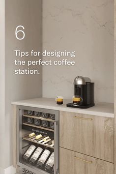 the coffee station has been designed to look like it's in a restaurant