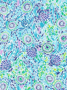 an abstract blue and green pattern