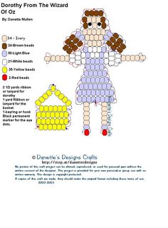 a cross stitch pattern for a doll