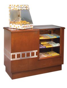 Hardwood Home Theater Concession Counter-Home Movie Decor with Home Theater Mart - Located in Chicago, IL Glass Display Shelves, Basement Home Theater, Movie Decor, Candy Display, Best Home Theater, At Home Movie Theater, Home Theater Setup, Home Theater Speakers, Concession Stand