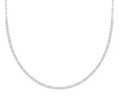 Introducing our stunning Half-Way Diamond Tennis Necklace crafted in 14K Gold, available in both yellow and white gold options. This exquisite necklace features a total diamond weight of 0.54 carats, adding a brilliant sparkle to your neckline. Whether you choose the classic yellow gold or the elegant white gold variation, this necklace is a timeless and sophisticated piece that will complement any outfit. Elevate your look with the luxury and elegance of this Half-Way Diamond Tennis Necklace, p Elegant Diamond White Tennis Necklace With Pave Setting, White Diamond Chain Necklace With Diamond Accents, White Diamond Chain Necklace With Accents, White Platinum Tennis Necklace With Diamond Accents, Formal White Chain Necklace With Diamond Accents, Classic White Diamond Necklace With Pave Setting, Classic White Necklace With Pave Setting, Elegant White Diamond Chain Necklace, White Platinum Tennis Necklace With Single Cut Diamonds