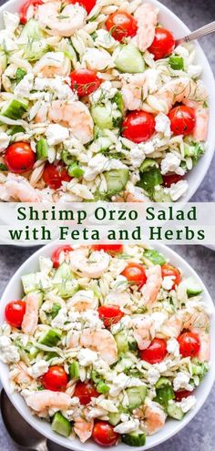 shrimp orzo salad with feta and herbs