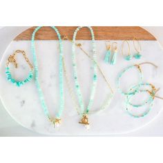 Elevate Your Jewelry Collection With This Beautiful Handmade Genuine Amazonite Beaded Gemstone Necklace. Featuring A 18k Pvd Stainless Steel (Waterproof & Hypoallergenic) Toggle Clasp With Removable Baroque Pearl Pendant. This Versatile Piece Offers Multiple Styling Options. Wear It With Just The Toggle Clasp By Removing The Pearl Pendant Or You May Add Your Own Favorite Pendant For A Personalized Touch. You Can Also Wear The Necklace With Just The Beautiful Turquoise Colored Amazonite Gemstones Elegant Beaded Amazonite Jewelry, Elegant Blue Amazonite Beaded Necklaces, Elegant Blue Gemstone Beaded Necklaces, Adjustable Beaded Aquamarine Jewelry, Turquoise Amazonite Dangle Jewelry, Blue Amazonite Gemstone Beads Jewelry, Elegant Amazonite Jewelry With Faceted Beads, Blue Amazonite Jewelry With Natural Stones, Blue Amazonite Jewelry With Faceted Beads