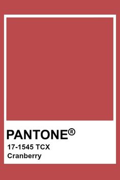 pantone's red color is shown with the text, 17 - 156 tcx cranberry