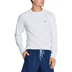 Speedo Long Sleeve Swim T-Shirt Men'S S White Crew Neck Logo Print Pullover Speedo Long Sleeve Swim T-Shirt Men's S White Crew Neck Logo Print Pullover Retail $39.50 This Speedo Swim T-Shirt For Men Is A Must-Have For Any Water Enthusiast. Crafted From 100% Polyester Fabric, This Shirt Features A Solid Pattern And A Crew Neck Design. It Comes In A Size Small And A White Color, With The Speedo Logo Printed On The Front. Ideal For Training, Surfing, Or Recreational Activities, This Rash Guard Shirt Is Perfect For Any Water Adventure. Its Long Sleeve Feature Provides Extra Coverage And Protection From The Sun. Made In Bangladesh, This Shirt Is A Great Addition To Any Swimwear Colle Long Sleeve Swim, Swim Shirt, White Crew Neck, Swim Shirts, Man Swimming, Petite Maternity, Top Collection, Print Pullover, Mens Swimwear