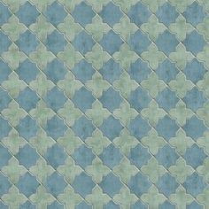 an abstract blue and green tile pattern