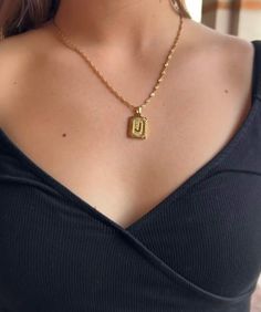 "18K Gold Initial Letter Necklace. Our initial necklaces look absolutely dreamy! Item Details: - Made to Order. All our jewelry is custom handmade with Love and Care ♡ - 18K Gold Filled - Anti-tarnish / Hypoallergenic / %100 Lead and Nickel Free - Chain length: 18\"+2\" inches (adjustable). Each necklace comes with 2\" extension. - Each order comes with small jewelry gift box. - Fast shipping. 1 business day processing and shipping time  - Shipping is free for orders over $35. - Good for all occ G Necklace, Christmas Gift For Girlfriend, Initial G, J Initial, J Necklace, Initial Letter Necklace, M Necklace, Pearl Letters, Initial Necklaces