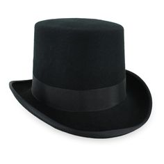 Featuring a classic coachman body with a flared brim and a squared crown, the Belfry Topper is made of 100% wool. This all-black top hat is finished with a sleek grosgrain ribbon band and bound brim edges for a high-end look that’s easy on the wallet. The Belfry Topper sports a removable feather and a fully lined interior. FEATURES Style: CoachmanMaterial: 100% Wool FeltDimensions: 5" Crown, 2" BrimBand: Grosgrain Ribbon Pork Pie Hat, Black Top Hat, Hat Size Chart, Pork Pie, Cloche Hat, Felt Hat, Top Hat, Black Top, Hat Sizes