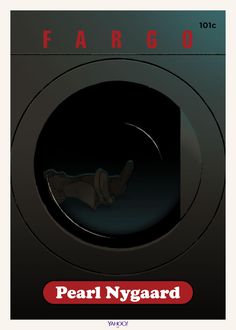 the front view of a washing machine with an image of a cat in it's window