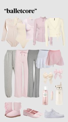 balletcore aesthetic style inspiration | balletcore capsule closet | balletcore outfit inspiration inspo idea | pink cream white gray capsule closet | back to school capsule closet | balletcore must haves | ballet aesthetic Ballet Outfit, Ballet Clothes, Clothes And Shoes, Trik Fotografi, Mode Inspo, Cute Everyday Outfits, Pink Outfits, 가을 패션, Really Cute Outfits