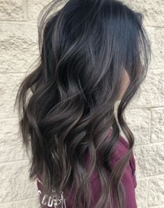 Mushroom Hair, Dark Brunette Hair, Ash Hair, Brown Hair Inspo, Balayage Hair Dark, Dark Hair With Highlights