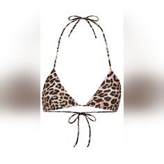 Peixoto Fifi Leopard Print Triangle Bikini Top-Women. Attributes: Mpn: 10204-Lprd Size: Small Color: Wild One Age Group: Adult Gender: Female Material: 78% Polyester/22% Elastane; Lining: 93% Polyester/7% Elastane Chic Beige Triangle Top Swimwear, Brown Swimwear With Built-in Bra For Beach Season, Leopard Print Swimwear For Vacation, Brown Triangle Top Swimwear For Pool, Summer Leopard Print Swimwear With Built-in Bra, Brown Triangle Top Swimwear With Built-in Bra, Bra-friendly Brown Swimwear For Vacation, Beige Swimwear For Sunbathing, Brown Summer Swimwear With Built-in Bra